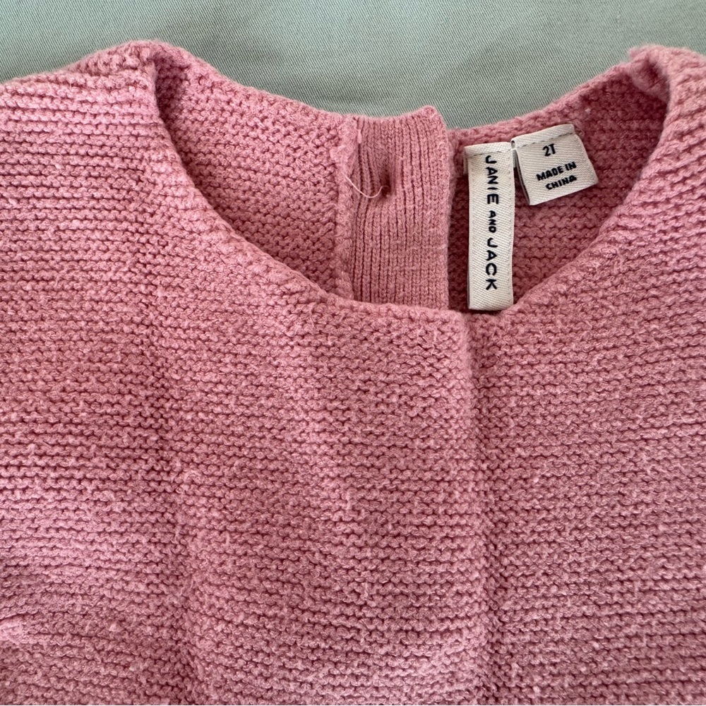 Bundle of 2 Janie and Jack baby girl sweater dresses. Size- 2T - Picture 4 of 8